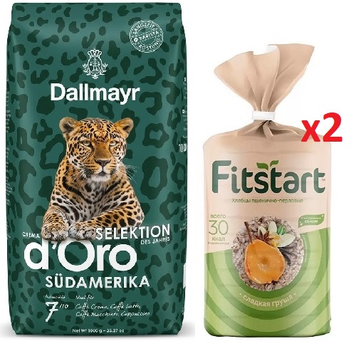 Кофе зерно и хлебцы 2 шт